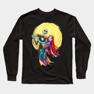 Jack and Sally Watercolor Long Sleeve T-Shirt